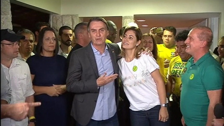 Jair Bolsonaro addresses public following victory