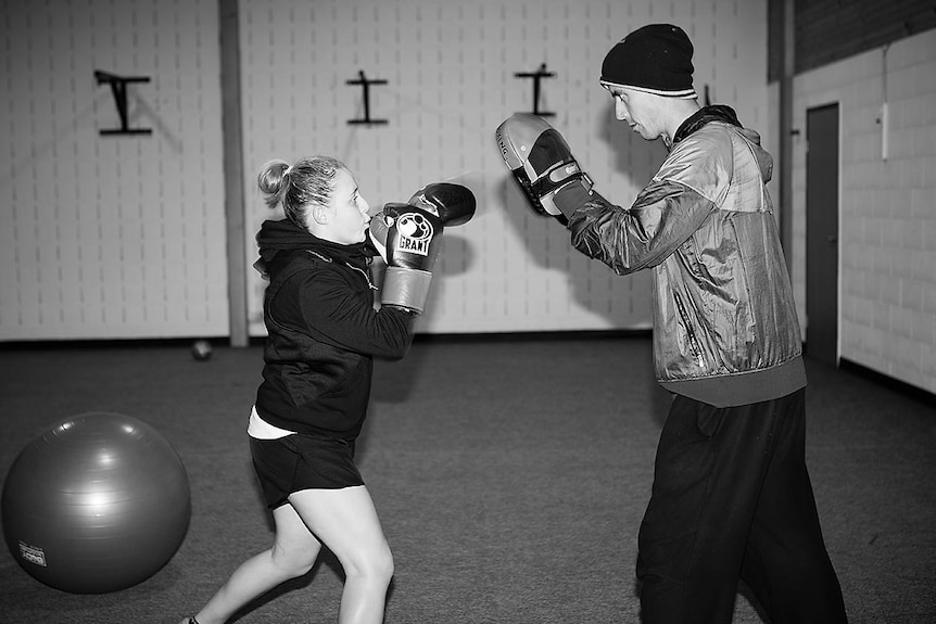 Erika Creely training with Gavin