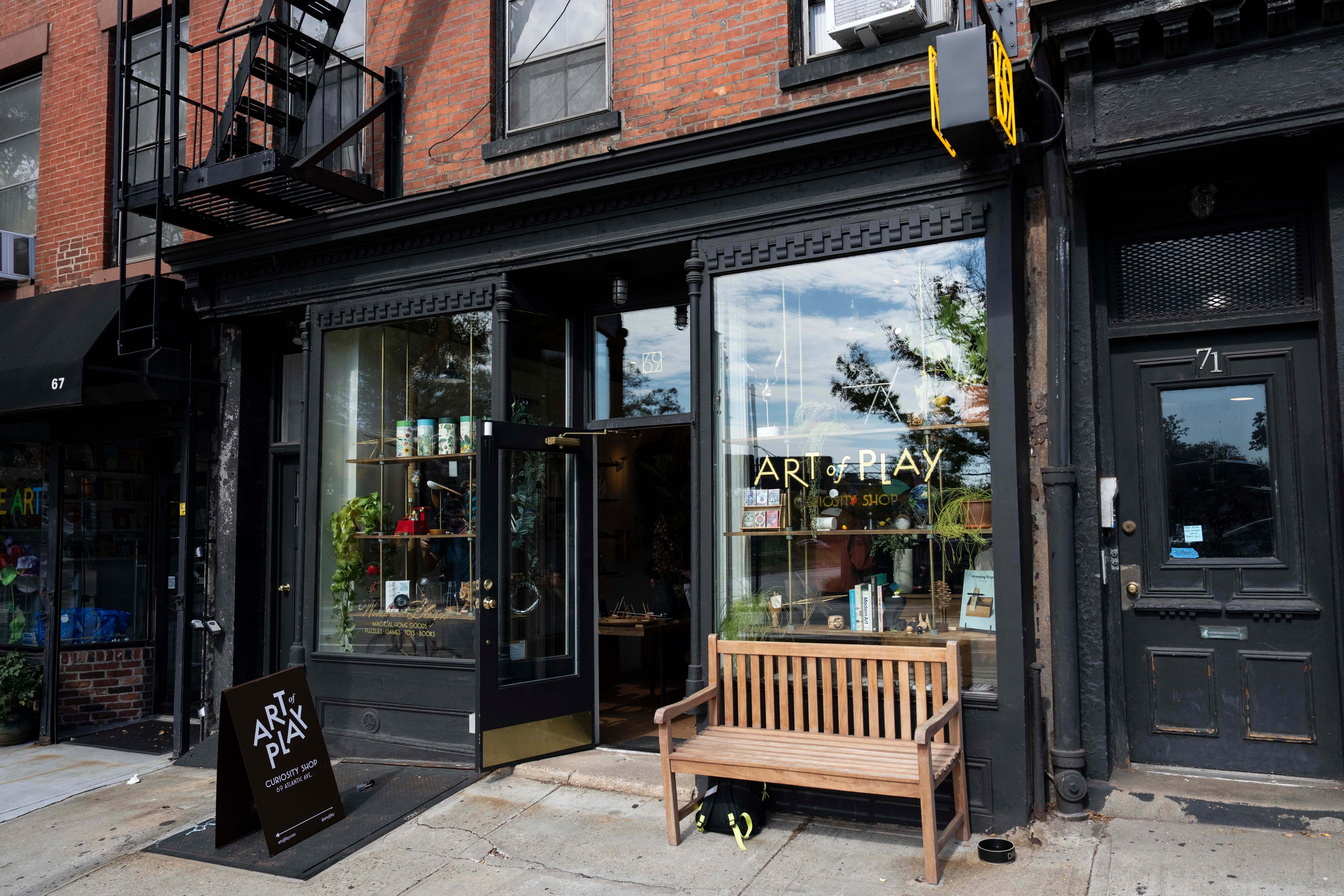 A photo of the outside of the Art of Play shop in Brooklyn