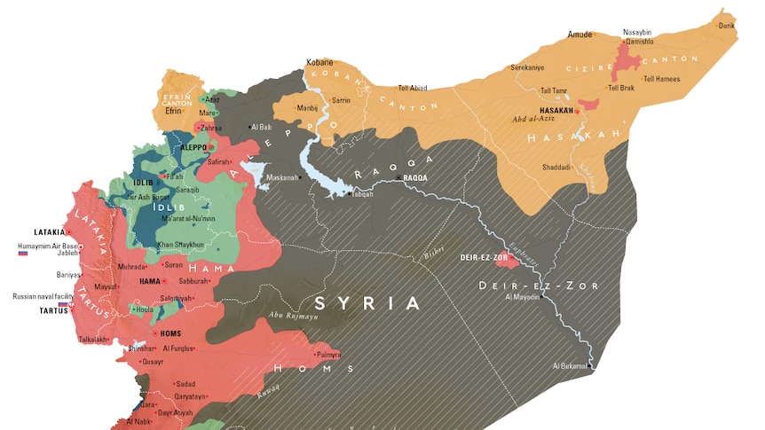 Territorial control in Syria August, 2016