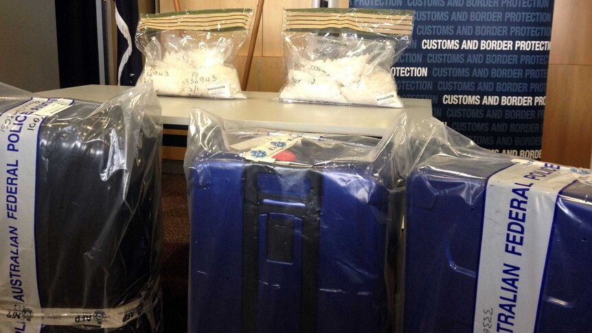 The prize suitcases containing drugs