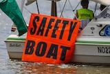 Safety boat at Southern 80 waterski race