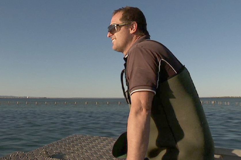 Oyster producer Simon Turner overlooks his farm.