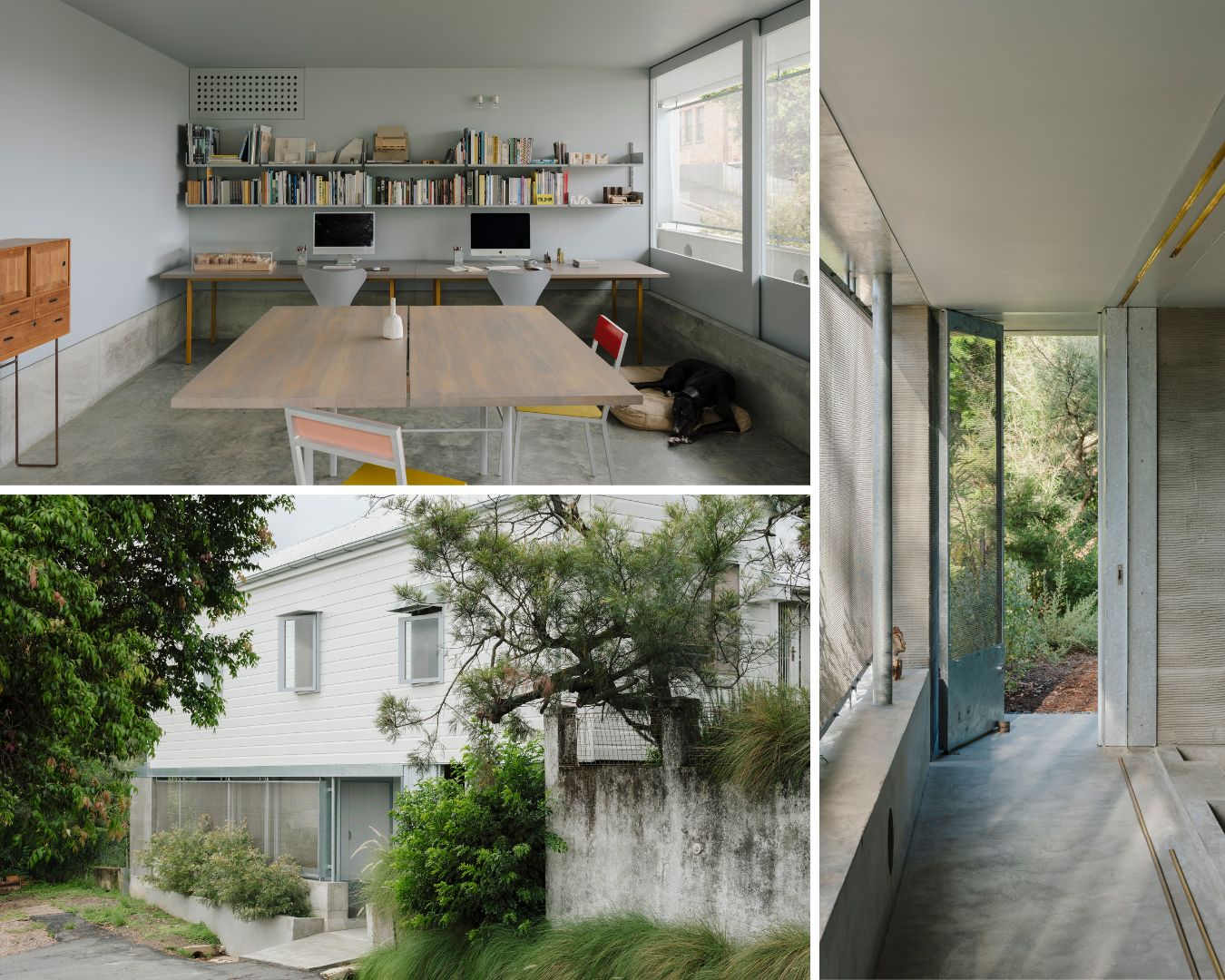 A collage shows a sleek architecture studio and a street view of the property.