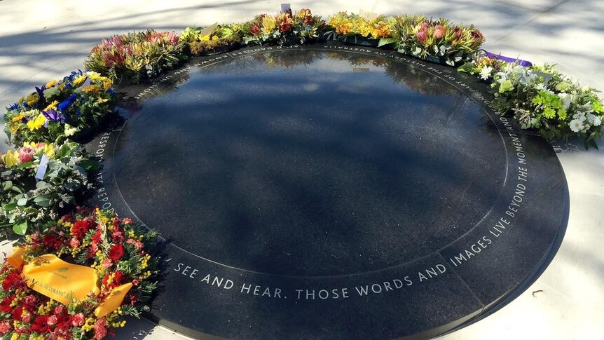 War correspondent memorial in shape of all-seeing eye
