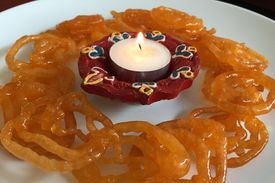 Homemade jalebi from the Nargundkar family.