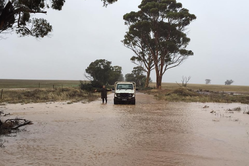 A flooded crossing near Kumminin, WA