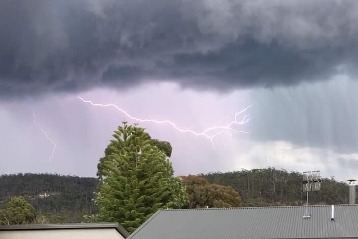 Lightning storm.