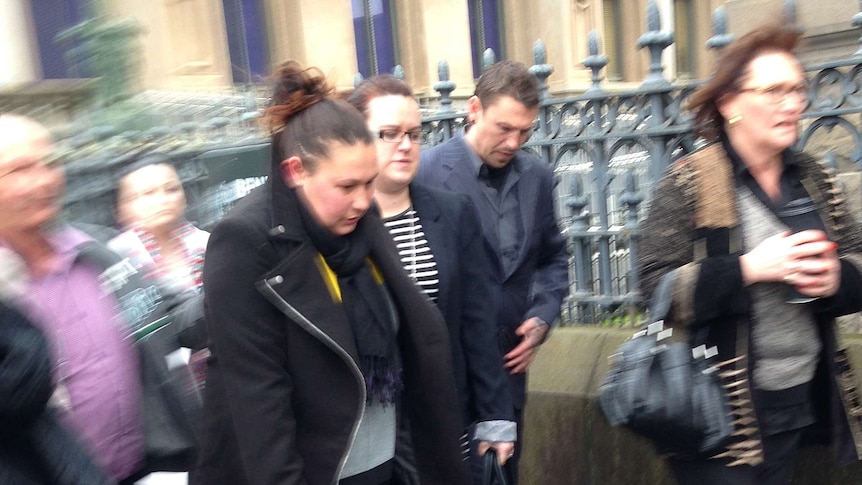 Jayde Poole who was acquitted of manslaughter, leaves the Supreme Court in Bendigo.