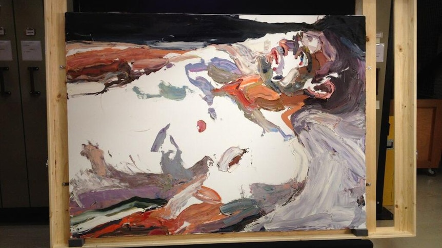 Ben Quilty portrait of an Aussie digger in repose, reflecting