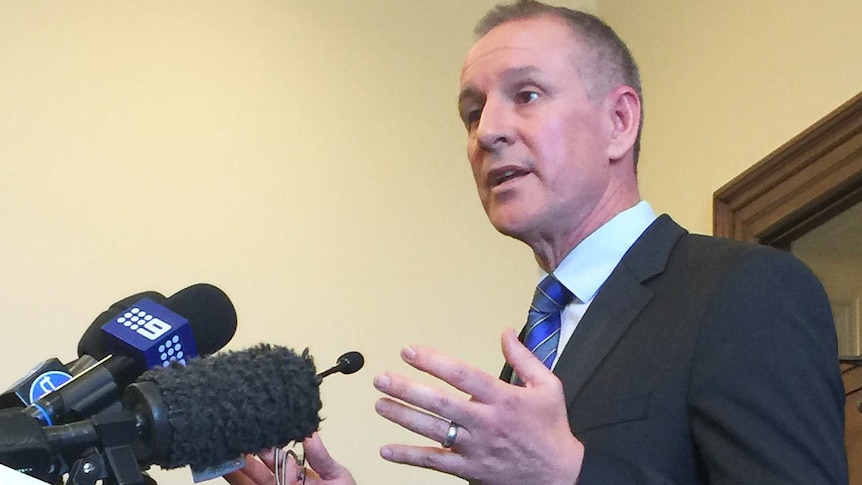 Jay Weatherill speaks to the media