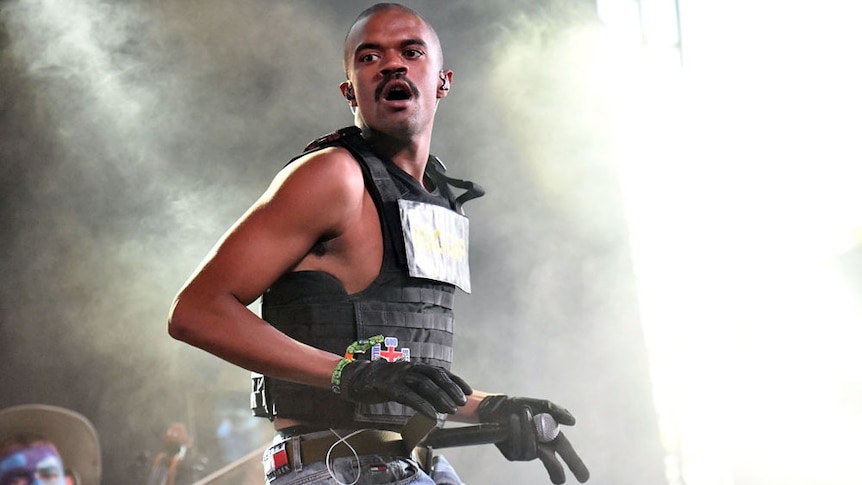 BROCKAMPTON MC Ameer Vann performing at 2018 Coachella Valley Music And Arts Festival - Weekend 1 - Day 2