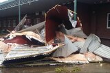 Cootamundra High School damaged by strong winds.