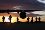 US Marines arrive in Darwin on April 13, 2016 to begin preparation for exercises.