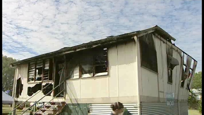 The home was completely destroyed by the fire that started shortly after 2am AEST.