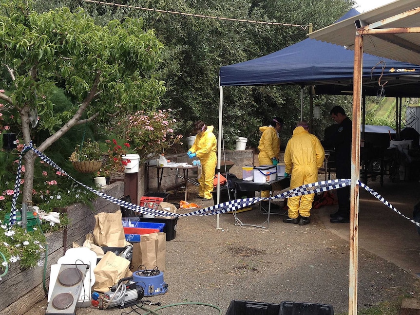 Police investigate a drug laboratory found at a property near Gawler