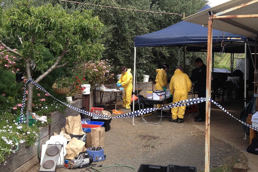 Police investigate a drug laboratory found at a property near Gawler