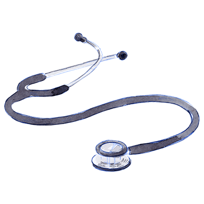 Illustration of a stethoscope