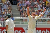 Hometown hero Peter Siddle knocks over Neil McKenzie for a duck.