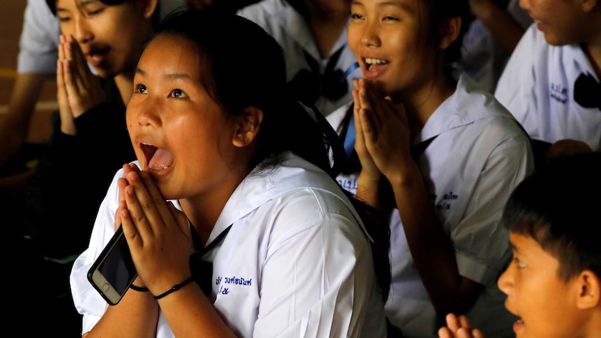 Classmates cheer after Thai cave rescues confirmed