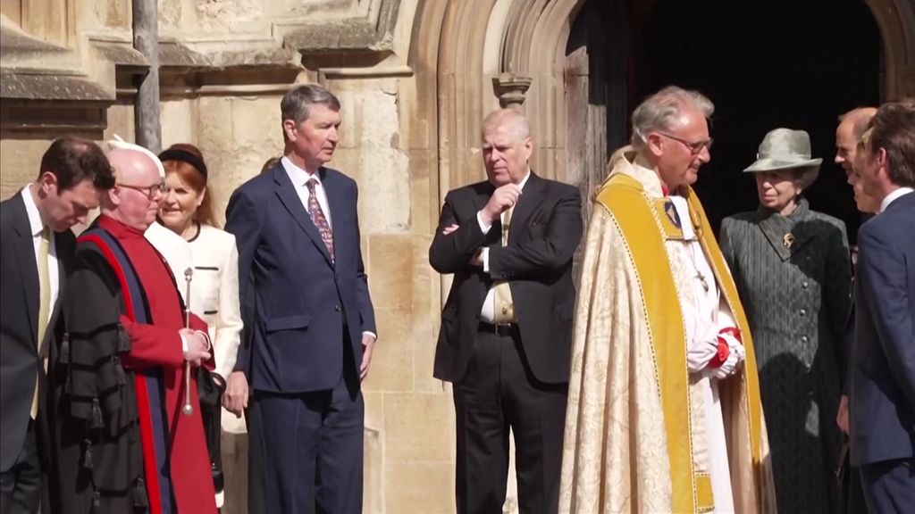 Prince Andrew makes rare appearance with King Charles at Easter ...