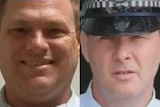 Composite image of Senior Constable Barry Wellington and Senior Sergeant Chris Hurley