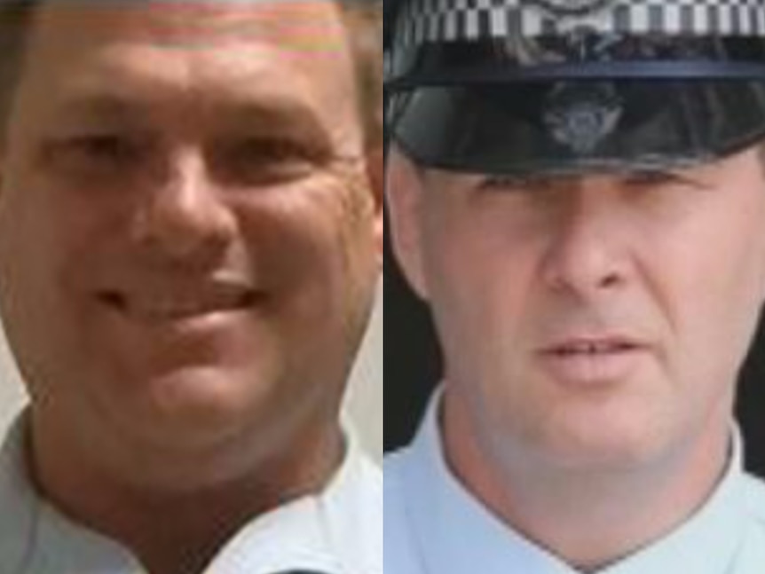 Composite image of Senior Constable Barry Wellington and Senior Sergeant Chris Hurley