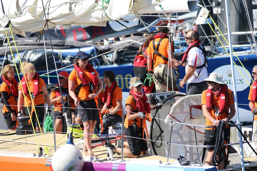 Wendy Tuck on board her clipper Da Nang