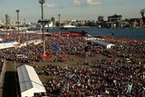 Barangaroo, also known as the Hungry Mile, was one of the main venues for World Youth Day.
