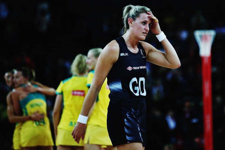 Leana de Bruin walks off after losing to the Diamonds in the Constellation Cup