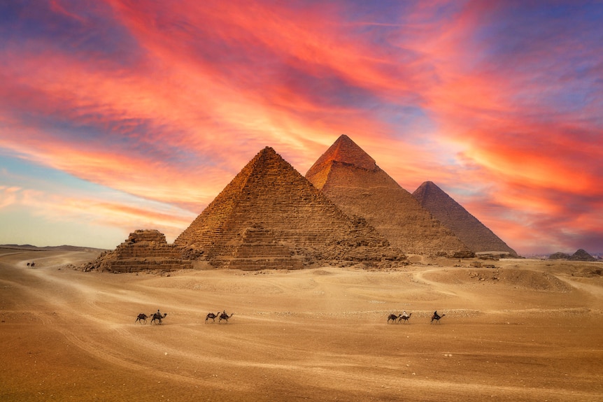 The Great Pyramid at Giza, one of the seven wonders of the world.