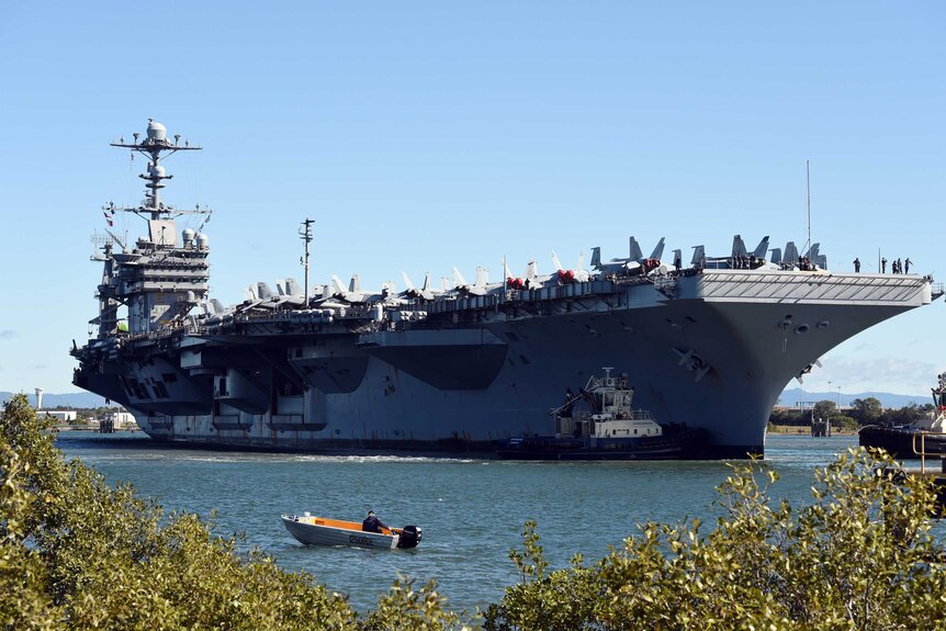 US Navy aircraft carrier the USS George Washington