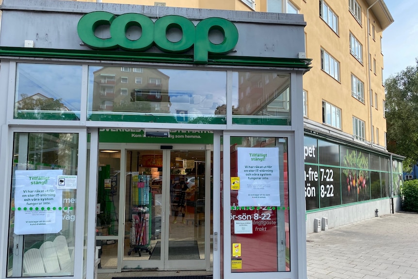 Hundreds of Coop grocery stores were shut after a ransomware attack compromised its computer systems in Stockholm.