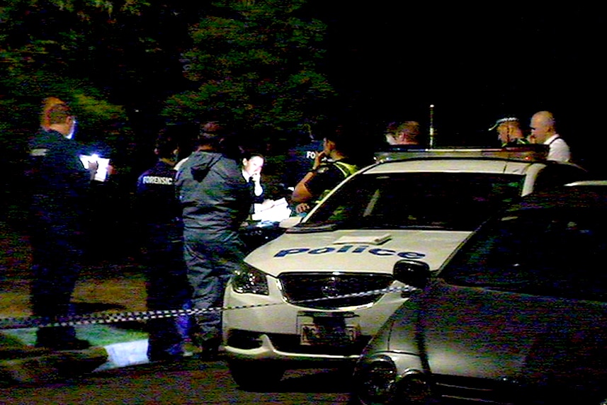 Police on the scene of a fatal shooting in Mulgrave.