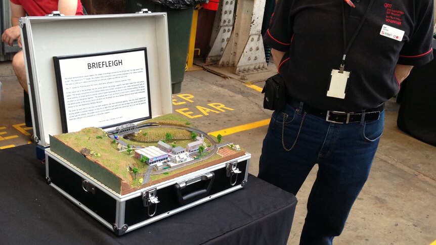 Ken Glasson presents the smallest model railway at the exhibit