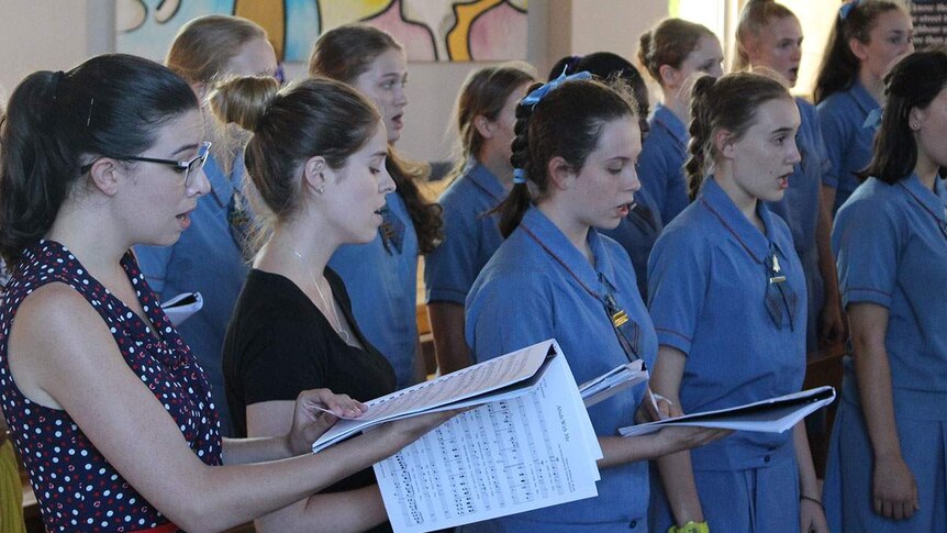 Former student Jane Eadie, 22, is one of 34 young Queenslanders chosen to be part of the Gallipoli choir