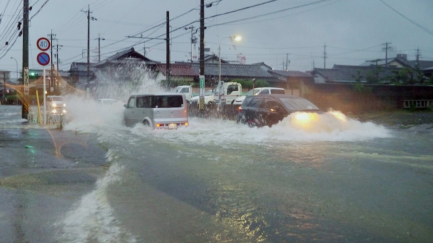 Typhoon Halong approaches Japan