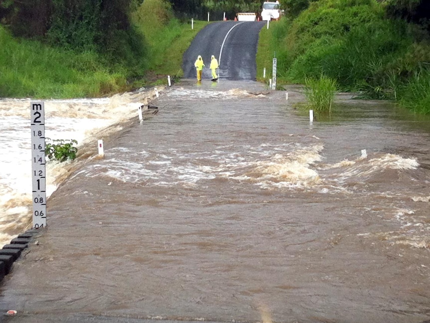 Nearly 200 millimetres of rain has been recorded in the Gold Coast hinterland in the past 24 hours.