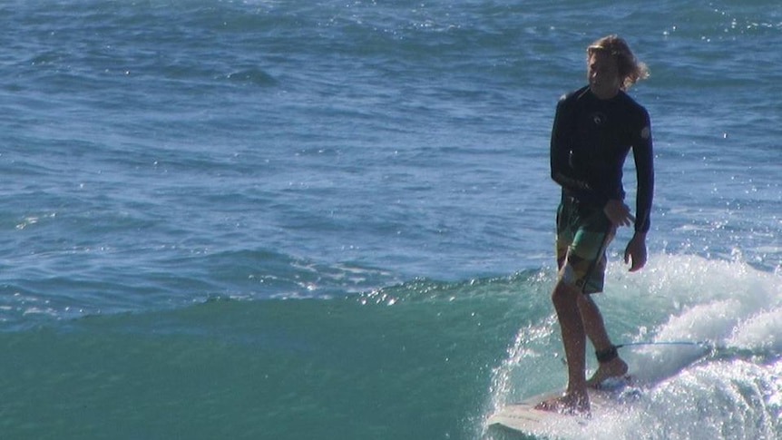 Cooper Allen, who was attacked by a shark yesterday, is a keen surfer.