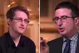 Oliver grills Snowden in rare interview