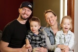 John and Kylie Kirkegaard with children James and Grace