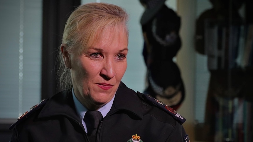 Smiling headshot of Queensland Police Commissioner Katarina Carroll