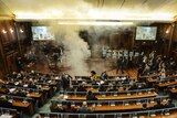 Smoke bomb in Kosovo parliament
