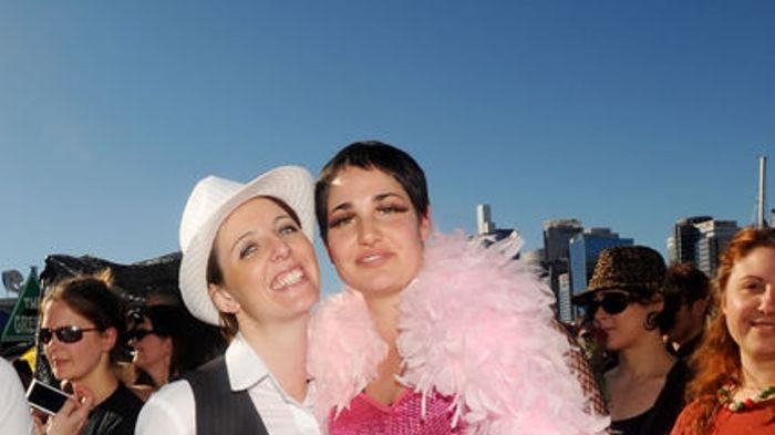 Mass ceremony: the protest was part of a national day of action for same-sex marriage.