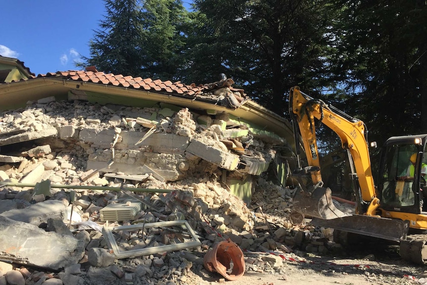 A damaged home after Italy earthquake