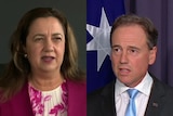 Composite of Queensland Premier Annastacia Palaszczuk and federal Health Minister Greg Hunt