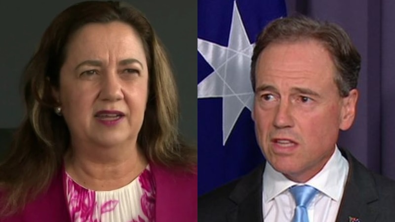 Composite of Queensland Premier Annastacia Palaszczuk and federal Health Minister Greg Hunt