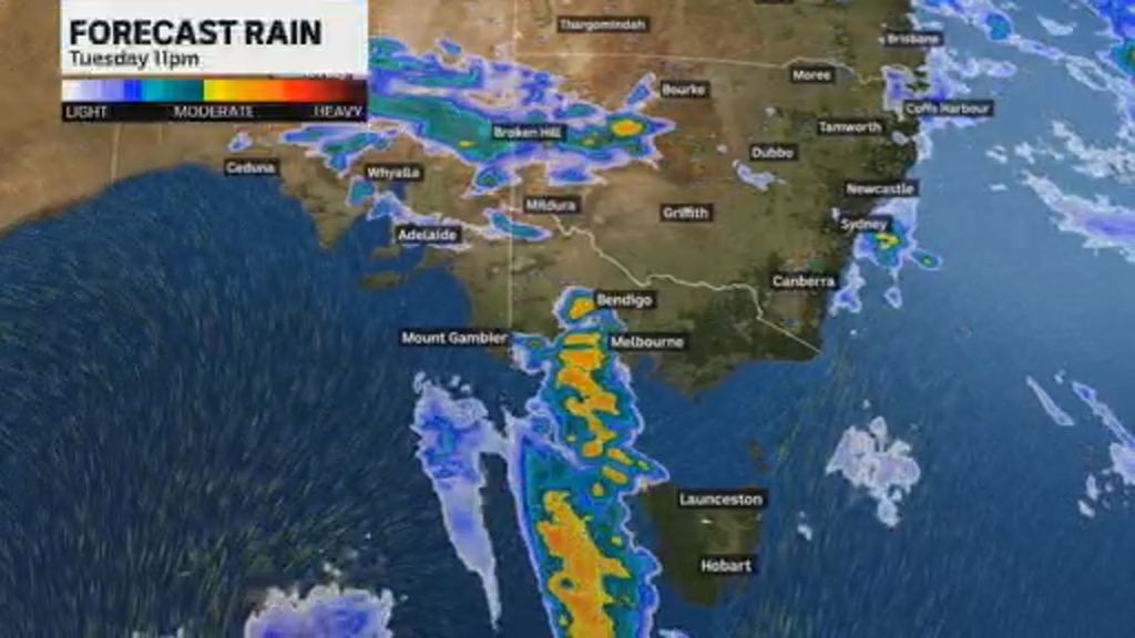 Rain forecast over south-east Australia - ABC News