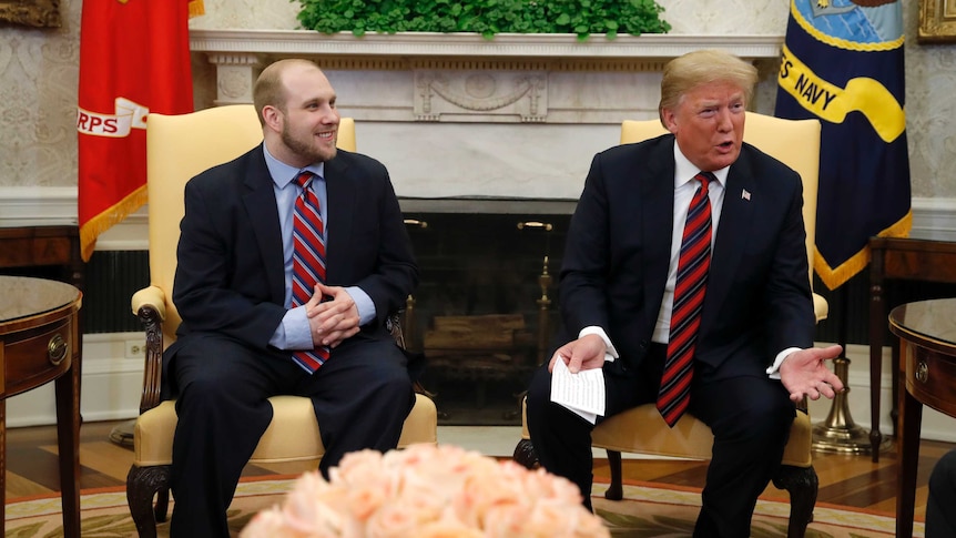 Joshua Holt meets Donald Trump