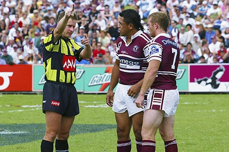 John Hopoate is sent off against the Sharks